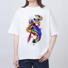 蛸蠍挫馬のPRIDE DEMON and PRIDE CAT オーバーサイズTシャツ