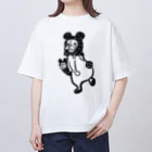 URSO DE BEBEのくまの皮かぶったボストンテリア Oversized T-Shirt