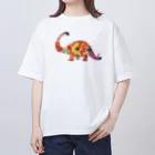 chicodeza by suzuriの花でできたブロントサウルス Oversized T-Shirt