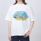 puQmalsのpuQmals フクモモsummer Oversized T-Shirt