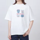 よしださやか｜イラストレーターのNOT EQUAL（blue） オーバーサイズTシャツ