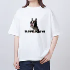 フレブル6兄弟オリジナルグッズのILOVE HACHI  オーバーサイズTシャツ