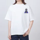 あきらんどの宇宙人と女の子 オーバーサイズTシャツ