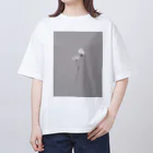 rilybiiのtwo flower ** dustypink オーバーサイズTシャツ