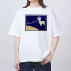 はたらくアルパカ アルさんのアルパカ 宇宙遊泳-スペイン語- オーバーサイズTシャツ