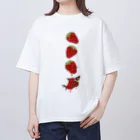 さかたようこ / サメ画家の苺ととろけるおサメさん | TOROKERU SHARK Strawberry Oversized T-Shirt