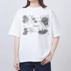アライグマ製作所（SUZURI)のしぐれちゃん in my hands Oversized T-Shirt