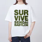 SURVIVESENDAIBABYLON@鈴木無花果のZUNDA-BUDS CAMO LOGO Oversized T-Shirt