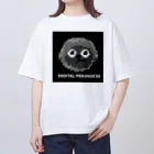 miyukiのデジタルペキニーズ　モノクロ オーバーサイズTシャツ