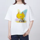 キノコファクトリーのDJねこ オーバーサイズTシャツ