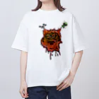 埼玉県はいちご味のふじーの顔の皮膚広め　ドローン&カワセミver Oversized T-Shirt