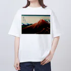 寿めでたや(ukiyoe)の葛飾北斎_冨嶽三十六景　山下白雨 オーバーサイズTシャツ