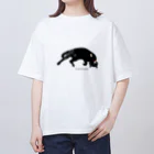 リピネのなでてくれ～くろごまちゃん❷ オーバーサイズTシャツ