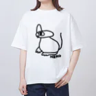 🍤のみくりやねこ(しろ) オーバーサイズTシャツ