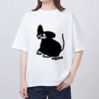 🍤のみくりやねこ(くろ) オーバーサイズTシャツ