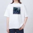 muguroの宝石シリーズ 鉱物 フローライト Oversized T-Shirt