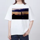 えびたろの札幌の夕日 オーバーサイズTシャツ