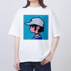 美好よしみのBlue オーバーサイズTシャツ