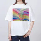 go80sのピーコックグリーンからす Oversized T-Shirt