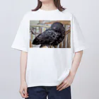 パート主婦しずかのオリジナルイラストグッズのカラスのハッピー Oversized T-Shirt