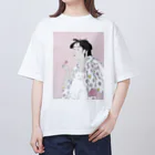 keeeeeep smilingの猫とチュッパチャプスと私 Oversized T-Shirt