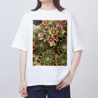 シアン猫の植物図鑑のセンペルビュームのお花 オーバーサイズTシャツ