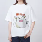 なぞネコの船の蝉First Oversized T-Shirt