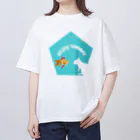 からふるなそらのりすと金魚がはじめまして！！(summer.ver) オーバーサイズTシャツ