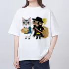 wokasinaiwoのヲカシなマリンクラブミロとルナ オーバーサイズTシャツ