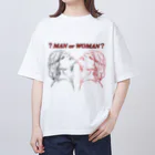 Shirako 商店の?MAN or WOMAN Over T-shirt Oversized T-Shirt