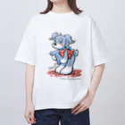 obosa_DENS/SABEAR_shop ＠SUZURIのシュナガール_骨クッション_ウェア オーバーサイズTシャツ