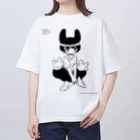 PONYCLUB.incの田中かえさんのTシャツ（黒プリント） オーバーサイズTシャツ