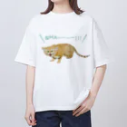 kitaooji shop SUZURI店のシャーするスナネコ Oversized T-Shirt