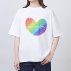 みゅるりん。のみゅるりんハート花柄 オーバーサイズTシャツ