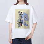keeeeeep smilingの参戦する猫 （ LINEをめぐる戦い） Oversized T-Shirt