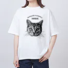 猫カフェラグドール（大阪難波）のニックを応援し隊！モノクロ Oversized T-Shirt