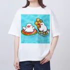 Lily bird（リリーバード）のぷかぷか水遊び文鳥ず オーバーサイズTシャツ