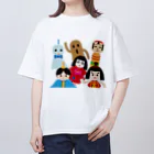 フォーヴァの日本の人形ALL－hina doll and dolls of the world－お雛はんと世界の人形たち－ オーバーサイズTシャツ