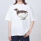 森図鑑の[森図鑑] 雷鳥のイラスト オーバーサイズTシャツ