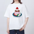 イラスト MONYAAT の毎月25日はプリンの日のプリン　イチゴプリン Oversized T-Shirt