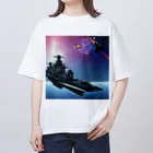 星空愛好会「ドリームペガサス」の宇宙戦艦ネオパークス Oversized T-Shirt