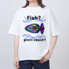 Future Starry Skyのfish?giant squid? オーバーサイズTシャツ