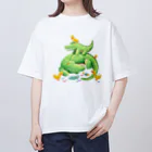 Yukie Shiratori (しらとり ゆきえ)のおやすみワニさん Oversized T-Shirt