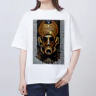 D-MALIBUのガスマスクをする古代ファラオのモザイクアート オーバーサイズTシャツ