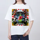 田中黄色水晶の🐄🛸キャトられ肉🥩🌿 オーバーサイズTシャツ