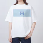 kodo_kodoのねこみみコントローラー（水色） オーバーサイズTシャツ