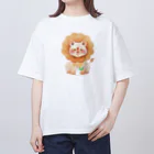 Yukie Shiratori (しらとり ゆきえ)のライオン君とネズミ君 オーバーサイズTシャツ