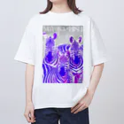 MiYoKa-BISHのPurple Zebra by MiYoKa-BISH オーバーサイズTシャツ