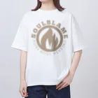 SOULBLAMEのCIRCLE LOGO BAIGE TEE IN WHITE オーバーサイズTシャツ