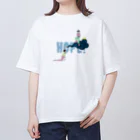 蒼のしがみつく若者 オーバーサイズTシャツ